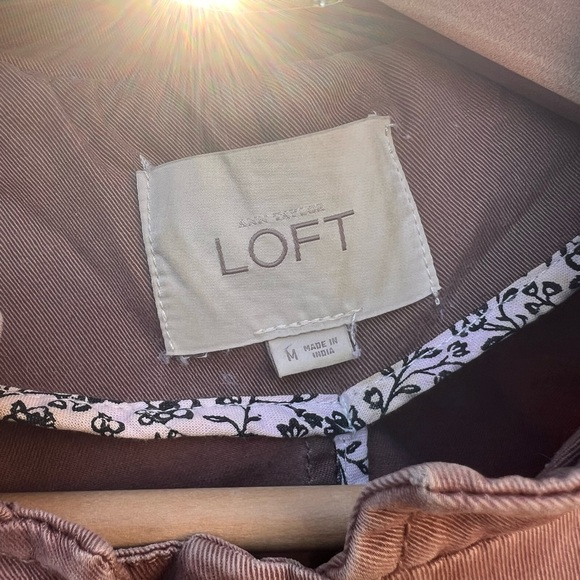 LOFT Women's Utility Jacket in Mauve Brown size M - Picture 3 of 15